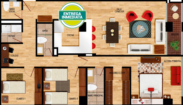 Plano Apartamento Tipo 4 Morari 105